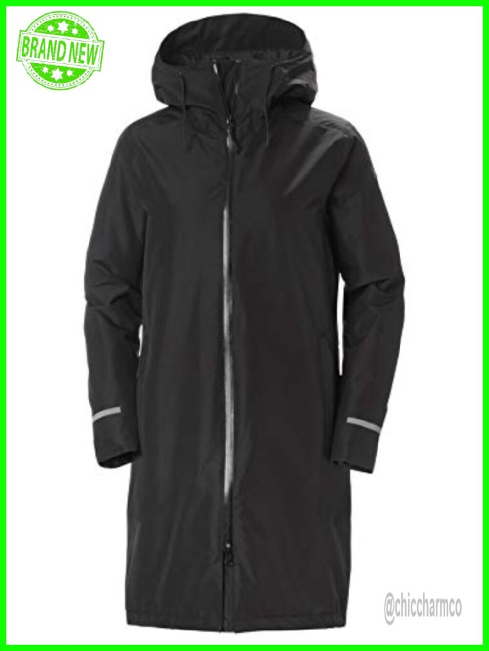 Waterproof Insulated Raincoat with Hood, Primaloft, Windproof, Breathable